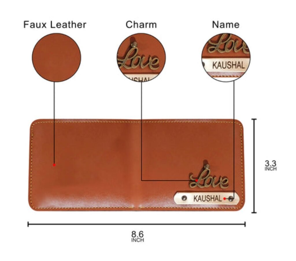 personalised men wallet classic finish