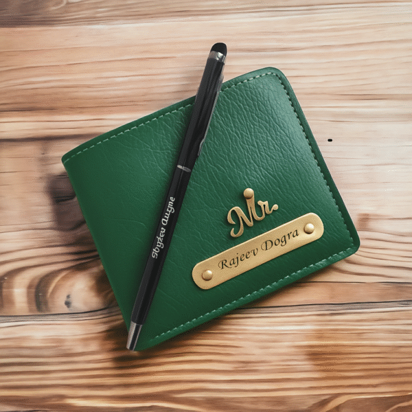 customised men's wallet & pen